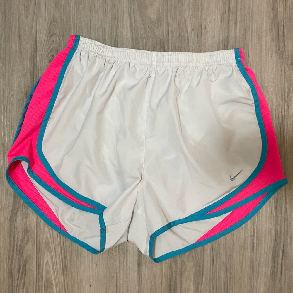 Nike Running Shorts - White and Pink size M